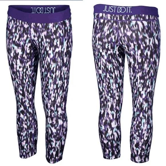 Nike Pants - 📦 NEW Women Size Small NIKE Dri-Fit Relay Cropped Running Tights 744773-582